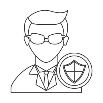 Hacker avatar character Stock-Illustration