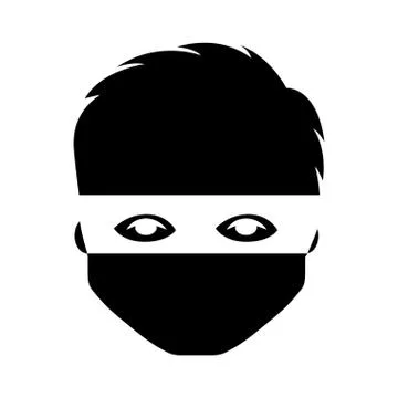 Hacker avatar character isolated icon Stock Illustration