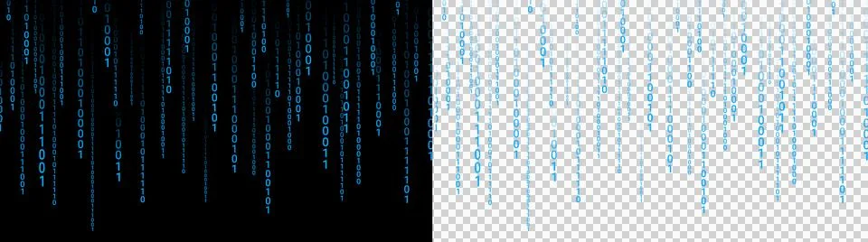 Hacker background 0 1 streaming down Illustrazione stock