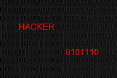 Hacker background. 3D rendering. Illustrazione stock