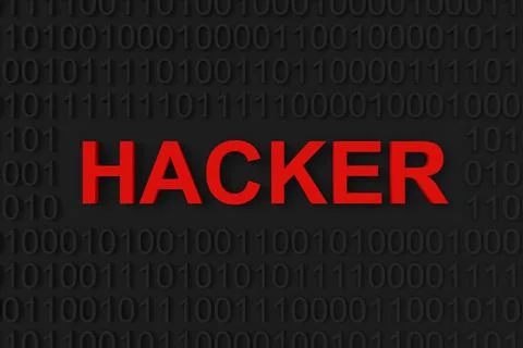 Hacker background. 3D rendering. Illustrazione stock