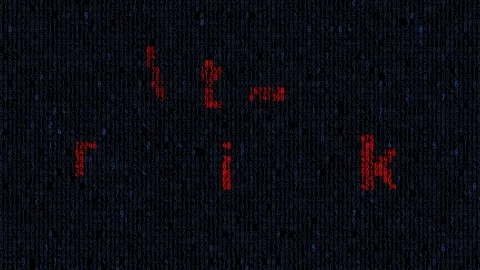 Hacker blocking computer while blue code characters in dark web. computer virus Stock Footage 77276126