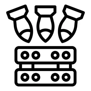 Hacker bomb attack icon outline vector. Digital virus Stock Illustration