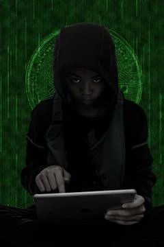 Hacker boy Stock Photos