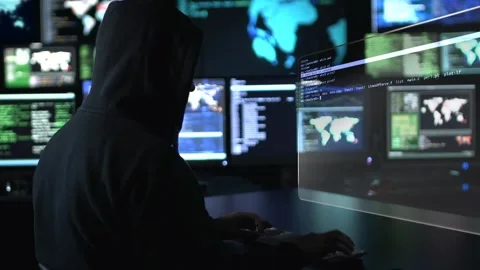 Hacker breaking code Stock Footage 200154001