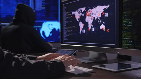 Hacker breaking Code  Stock Footage 200824520