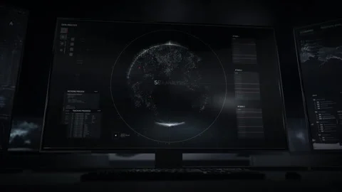 Hacker is breaking into the ip signal detection system used by special forces Video stock 272214701