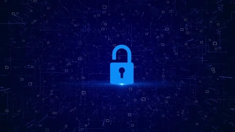 Hacker breaking security network system stealing user personal data financial Stock Footage 258649558