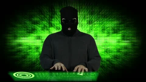 Hacker Breaking System Fail Stock Footage 20456275