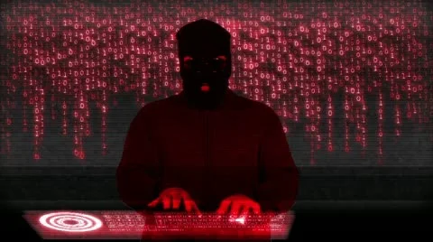 Hacker Breaking System Fail Matrix Stock-Footage 20500565