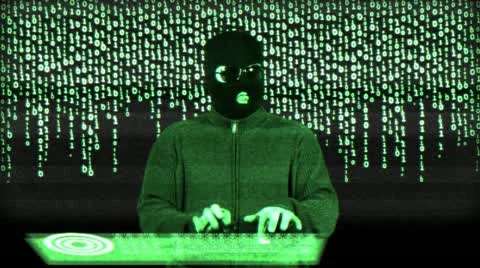 Hacker Breaking System Success Matrix 1 720 Video stock 21934481