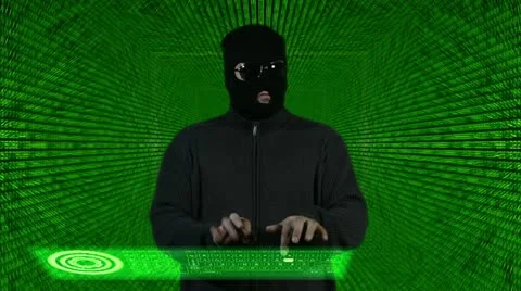Hacker Breaking System Success Tunnel Design Stock Footage 20461109