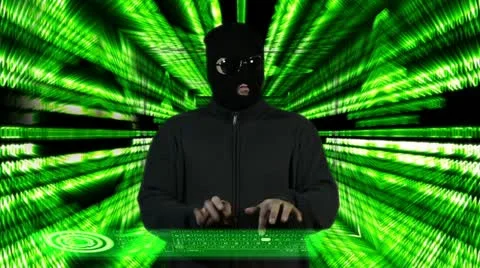 Hacker Breaking System Success Tunnel Design Stock Footage 20461353