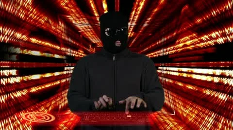 Hacker Breaking System Success Tunnel Design Stock Footage 20461402
