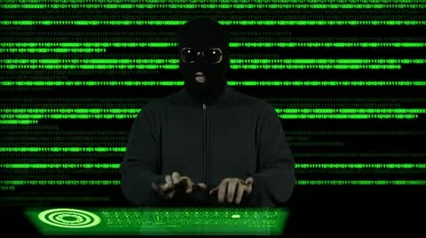 Hacker Breaking System Thinking Stock Footage 20458324