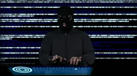Hacker Breaking System Thinking Stock Footage 20458515