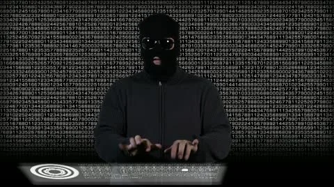 Hacker Breaking System Thinking Stock Footage 20459043