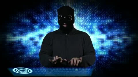 Hacker Breaking System Thinking Vídeos de archivo 20459438