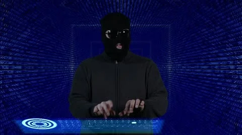 Hacker Breaking System Thinking Tunnel Design Stock Footage 20461611