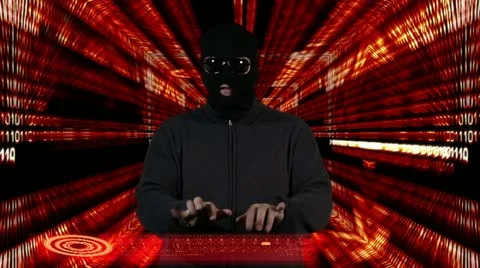 Hacker Breaking System Thinking Tunnel Design Video stock 20462349