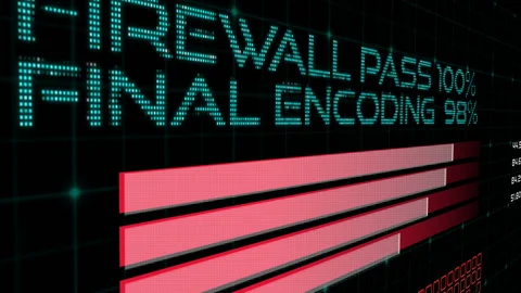 Hacker breaks into computer and data theft. Close up shot of a computer monitor Stock Footage 85959033