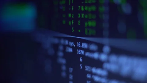 A hacker breaks into the computer Stock Footage