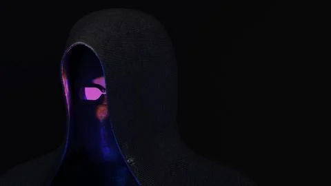 The hacker broke the security in the system.The dangers of digital thieves,.. イラスト素材