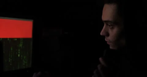 Hacker calls on cell phone Video stock 142734840