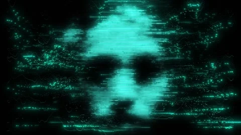 Hacker chat glitch AGI virus in latent space Stock Footage 300808787