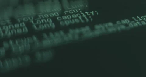 Hacker code lines appear on screen Video stock 313353567