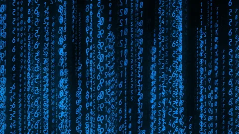 Hacker Code Raining in Blue 4K UHD Stock Footage 299963129