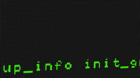 Hacker code running down a computer screen terminal Stock Footage 76963210