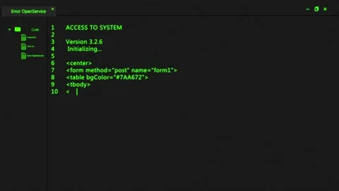 Hacker code running down a computer screen terminal. Stock Footage 152583814