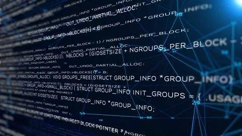 Hacker Code Security Data Protection. Landscape View Focused On Foreground Stockbeeldmateriaal 335582409