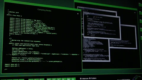 Hacker Computer Codes Moving Stock Footage 113157076