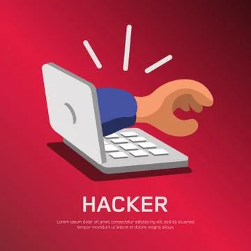 Hacker computer Stockillustratie