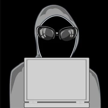 Hacker for computer Stock Illustration
