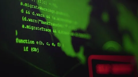 Hacker Computer Screen. Cyber attack Stock Footage 123003844