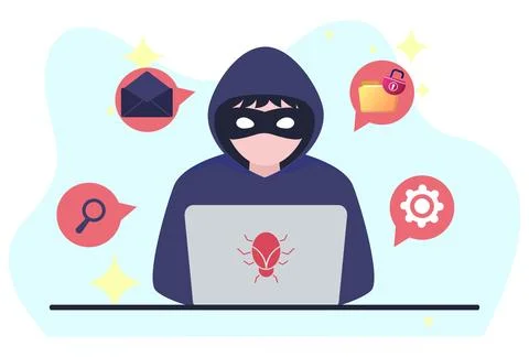 Hacker Concept Illustration イラスト素材