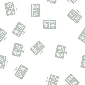 Hacker connected to online discussing glyph vector seamless pattern Stock Illustration