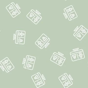 Hacker connected to online discussing line vector seamless pattern イラスト素材