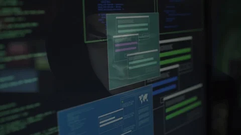 Hacker connecting online and committing cyber crimes Stock Footage 92162783