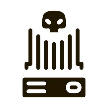 Hacker control icon Vector Glyph Illustration Stock-Illustration