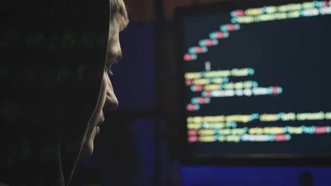A hacker creates a spyware Stock Footage 178471001