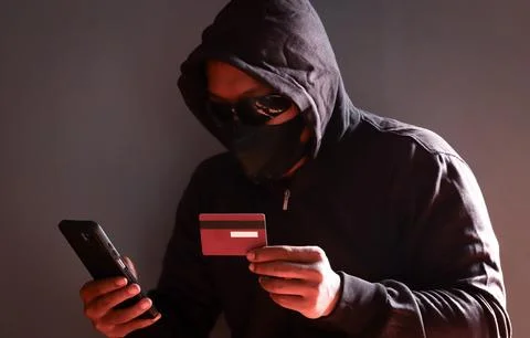 Hacker credit card Stock Photos