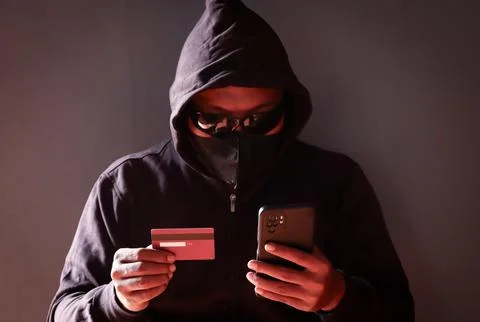 Hacker credit card Stock Photos