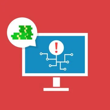 Hacker cyber attack on personal computers 库存插图