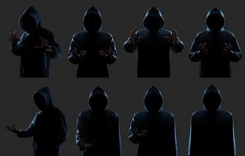 Hacker in dark background concept Stock Photos