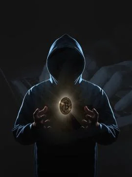 Hacker in dark background concept Stock Photos