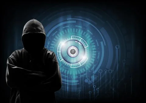 Hacker data computer attack Stockillustratie